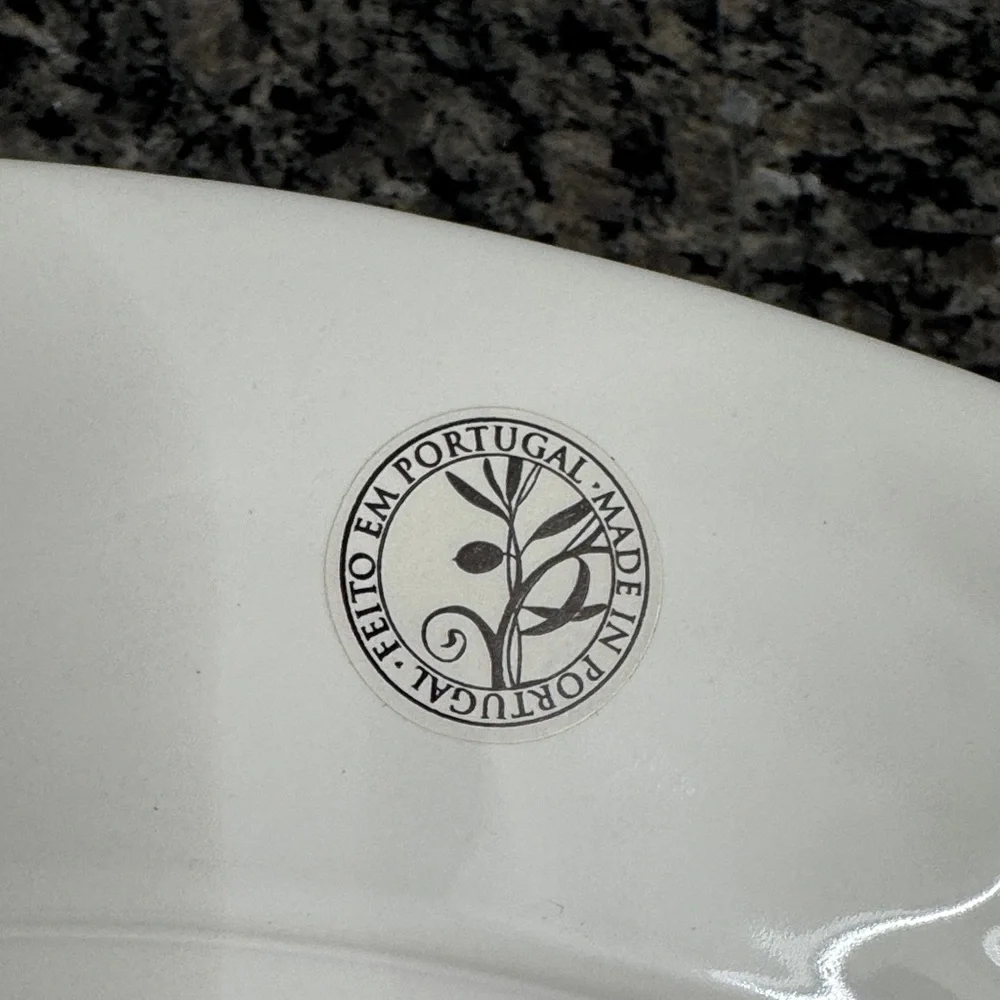 Home made in Portugal large White Porcelain Bowl
